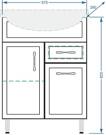 Stella Polare Тумба с раковиной Концепт 60 – фотография-8